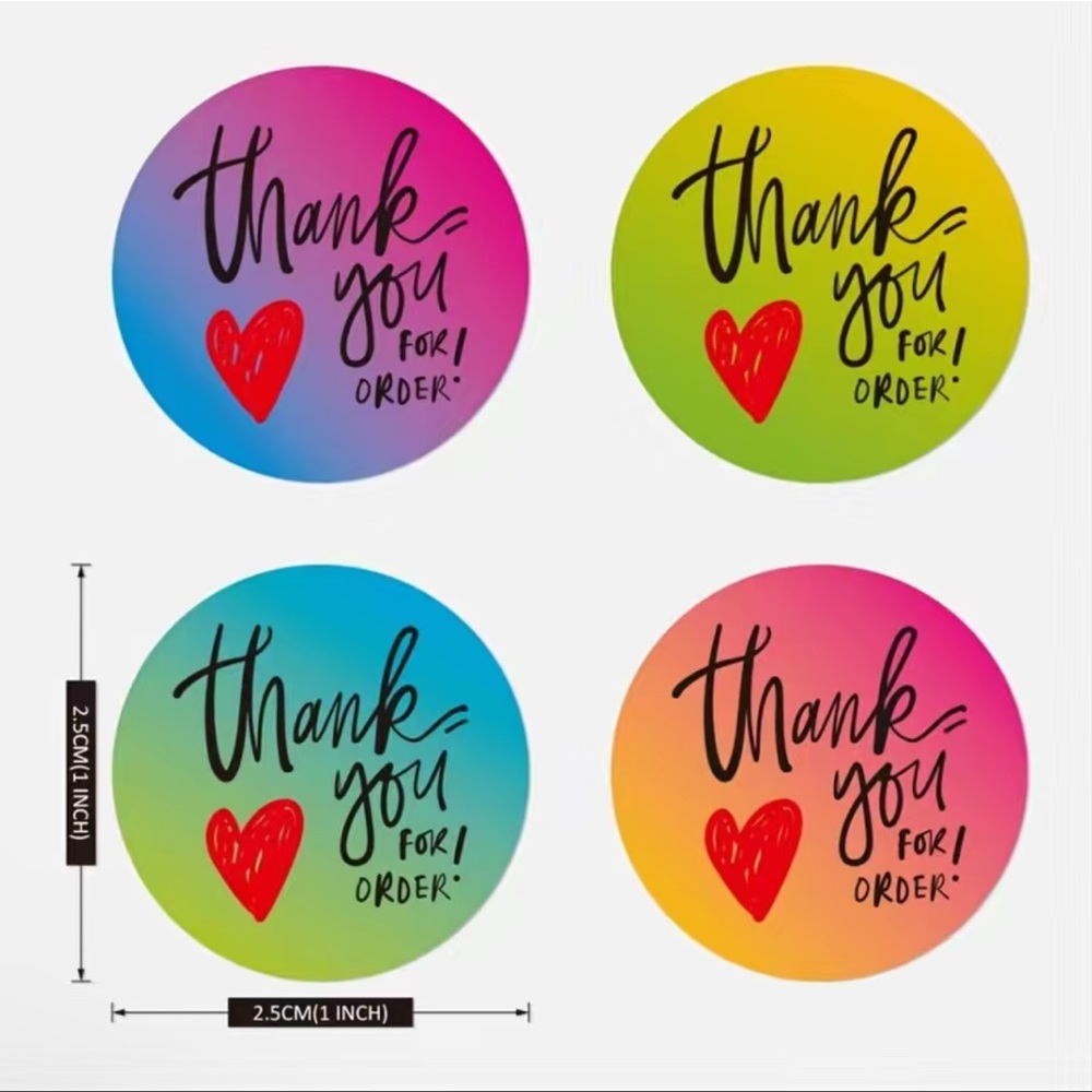 2/12 Thank You Stickers